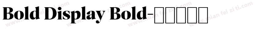 Bold Display Bold字体转换